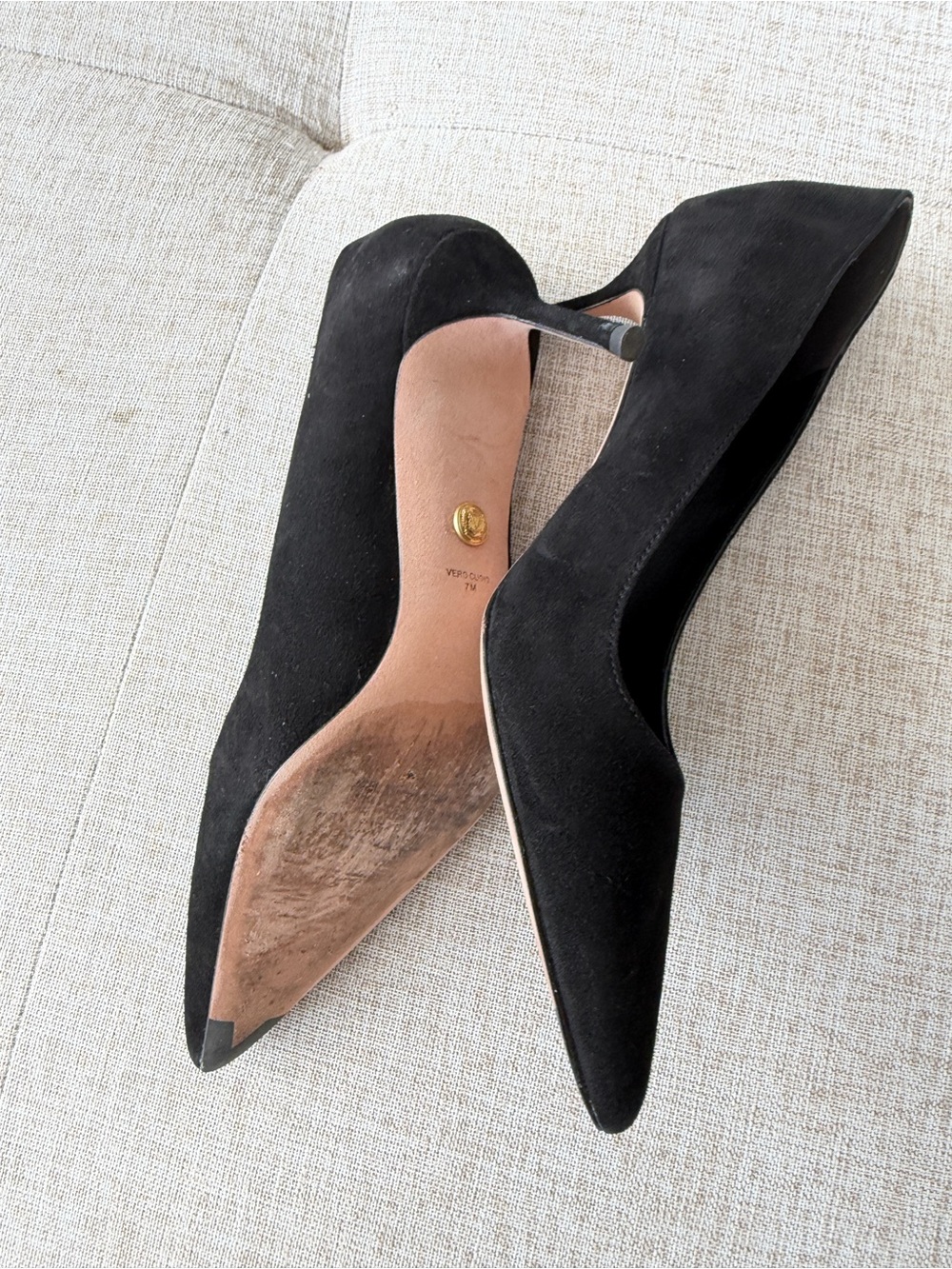 Veronica Beard Black Suede Pointed Pumps - Picture 6 of 6